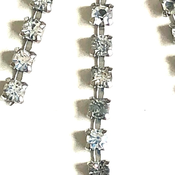 Vintage estate large clear rhinestone brooch - Picture 7 of 8